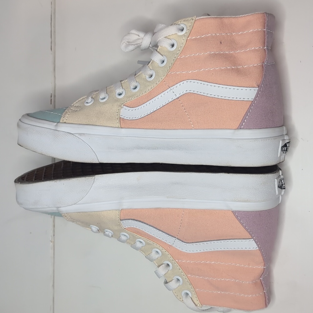 Vans Sk8 Hi Tampered Pastel Block Sneakers - Picture 11 of 12